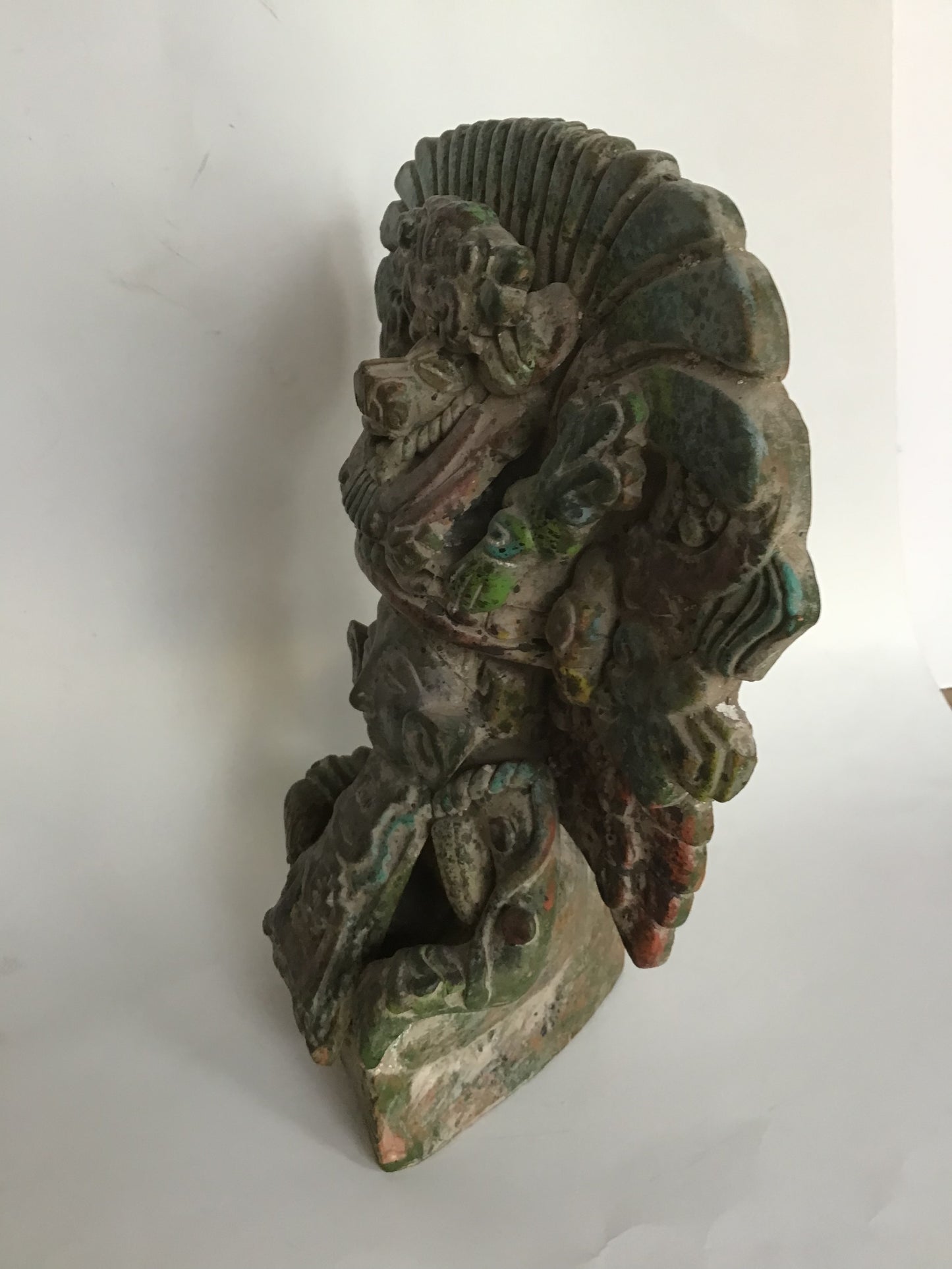 Vintage Mexican Aztec Style Cast Tribal Figurine