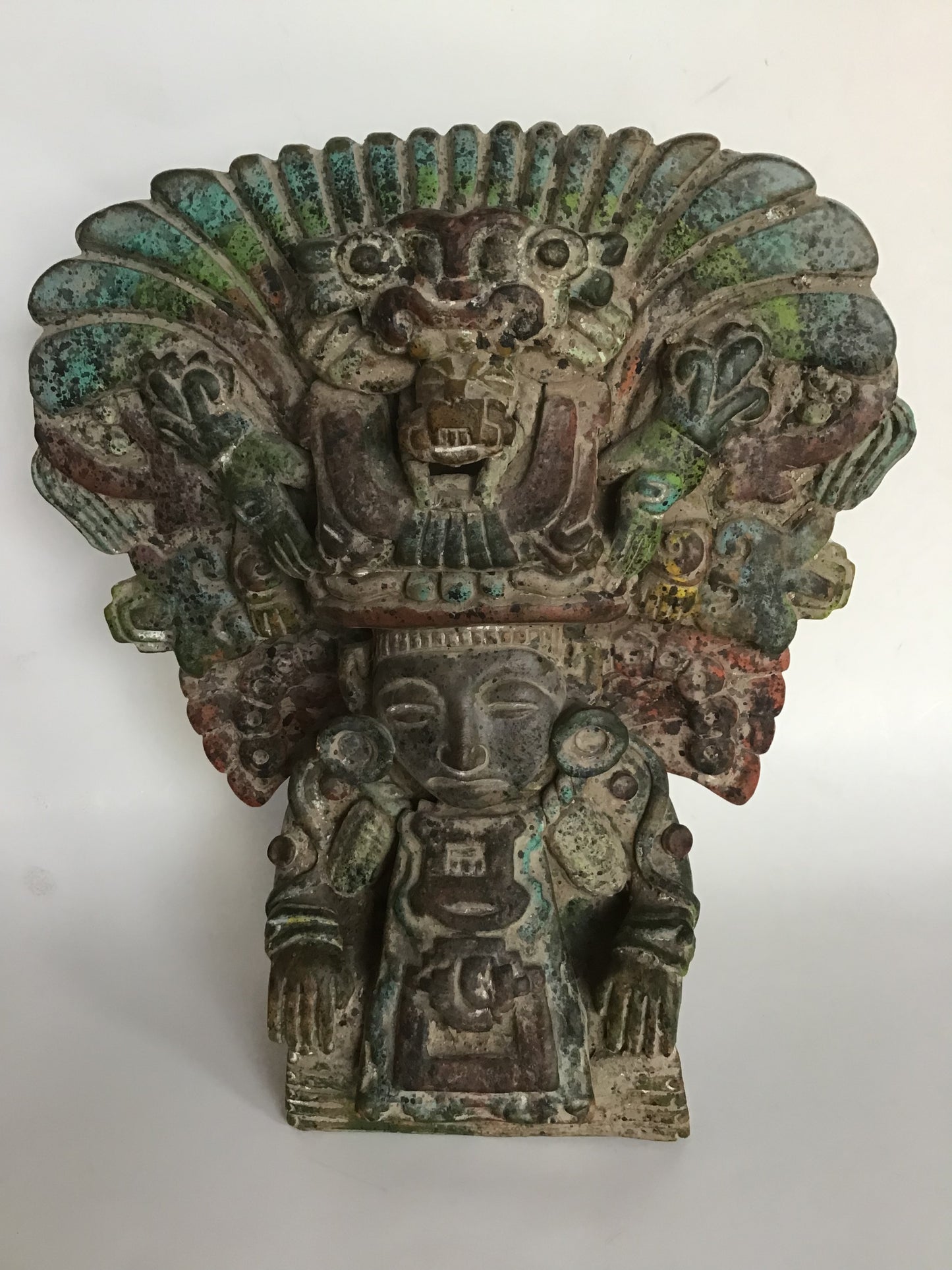 Vintage Mexican Aztec Style Cast Tribal Figurine