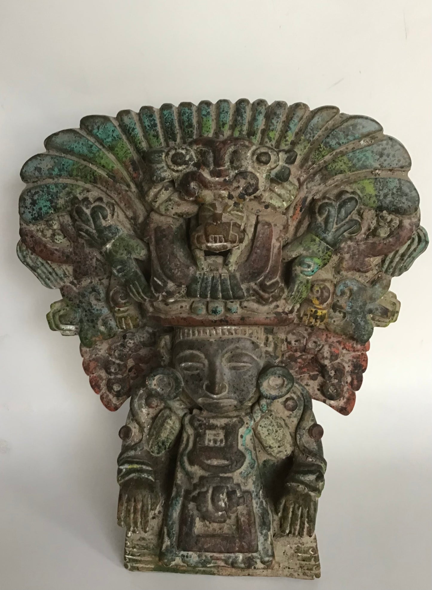 Vintage Mexican Aztec Style Cast Tribal Figurine