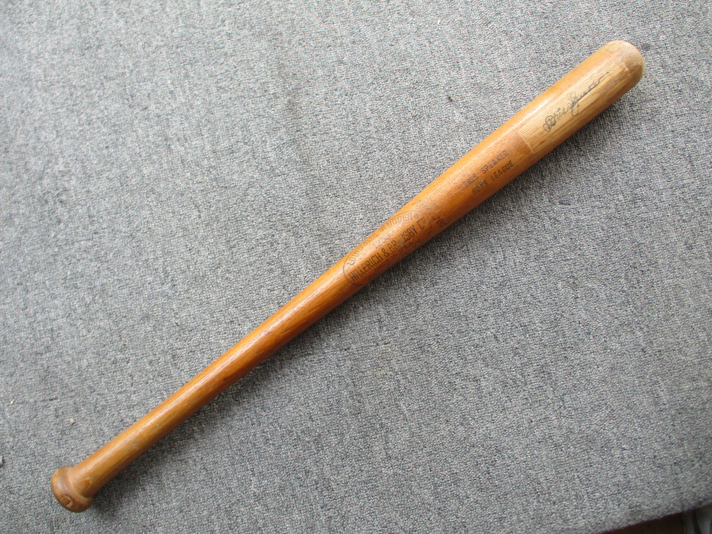 Trish Speaker Signed Baseball Bat Genuine with COA
