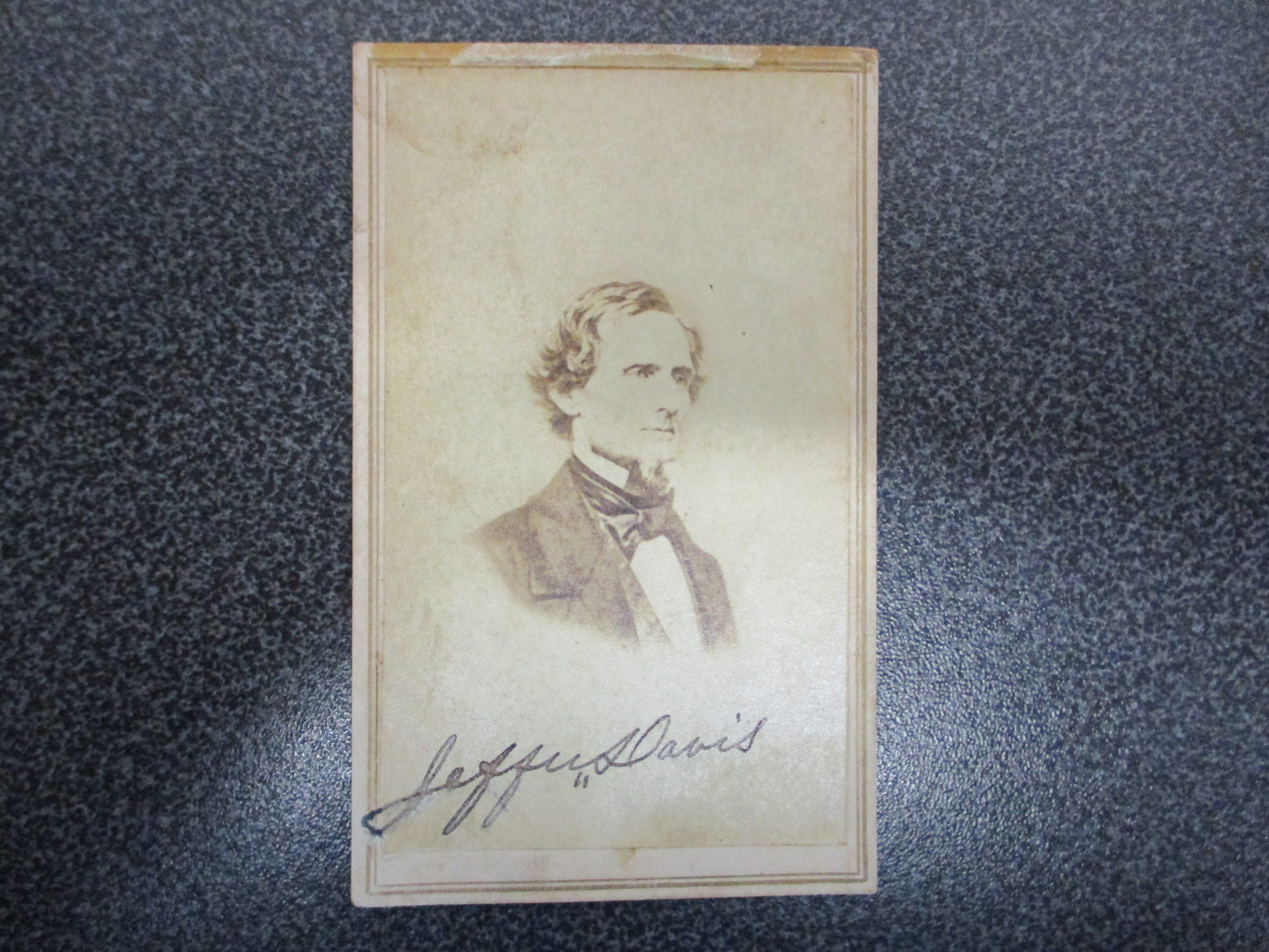 Jefferson Davis Signed CDV Card (Carte de Visite) w/ COA