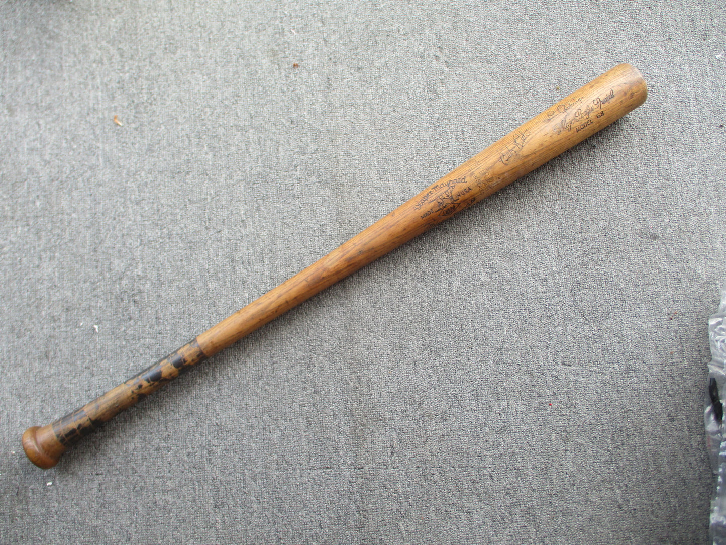 Babe Ruth / Lou Gehrig Signed Draper Maynard Model 68 Baseball Bat w/ COA