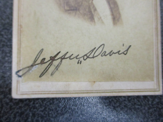 Jefferson Davis Signed CDV Card (Carte de Visite) w/ COA