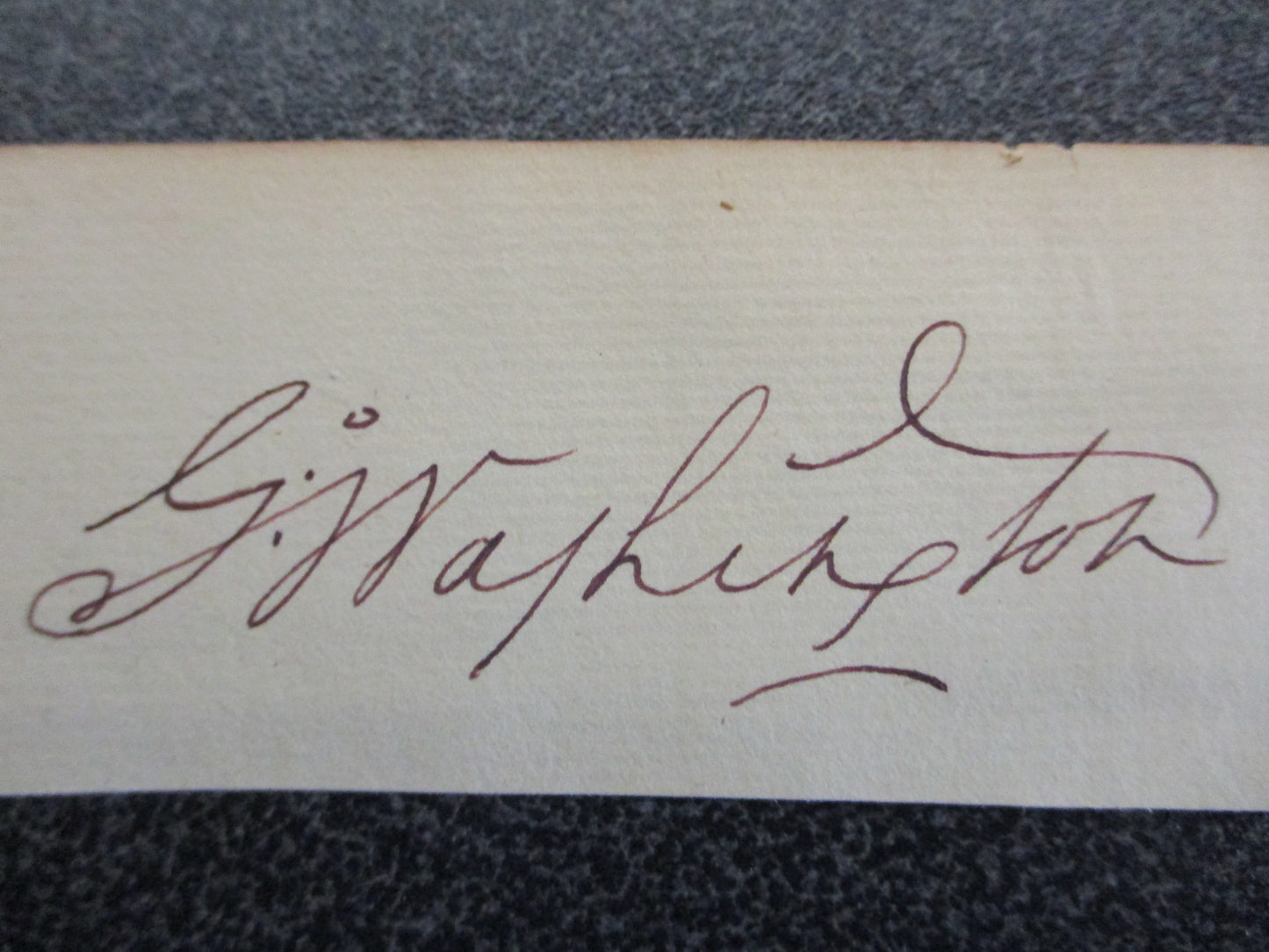 George Washington Signed Cut Signature