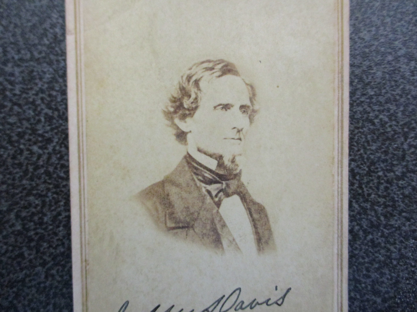 Jefferson Davis Signed CDV Card (Carte de Visite) w/ COA