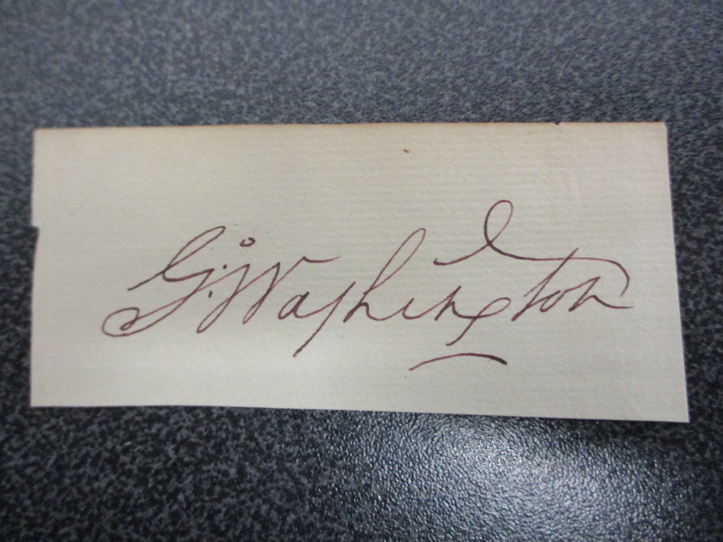 George Washington Signed Cut Signature