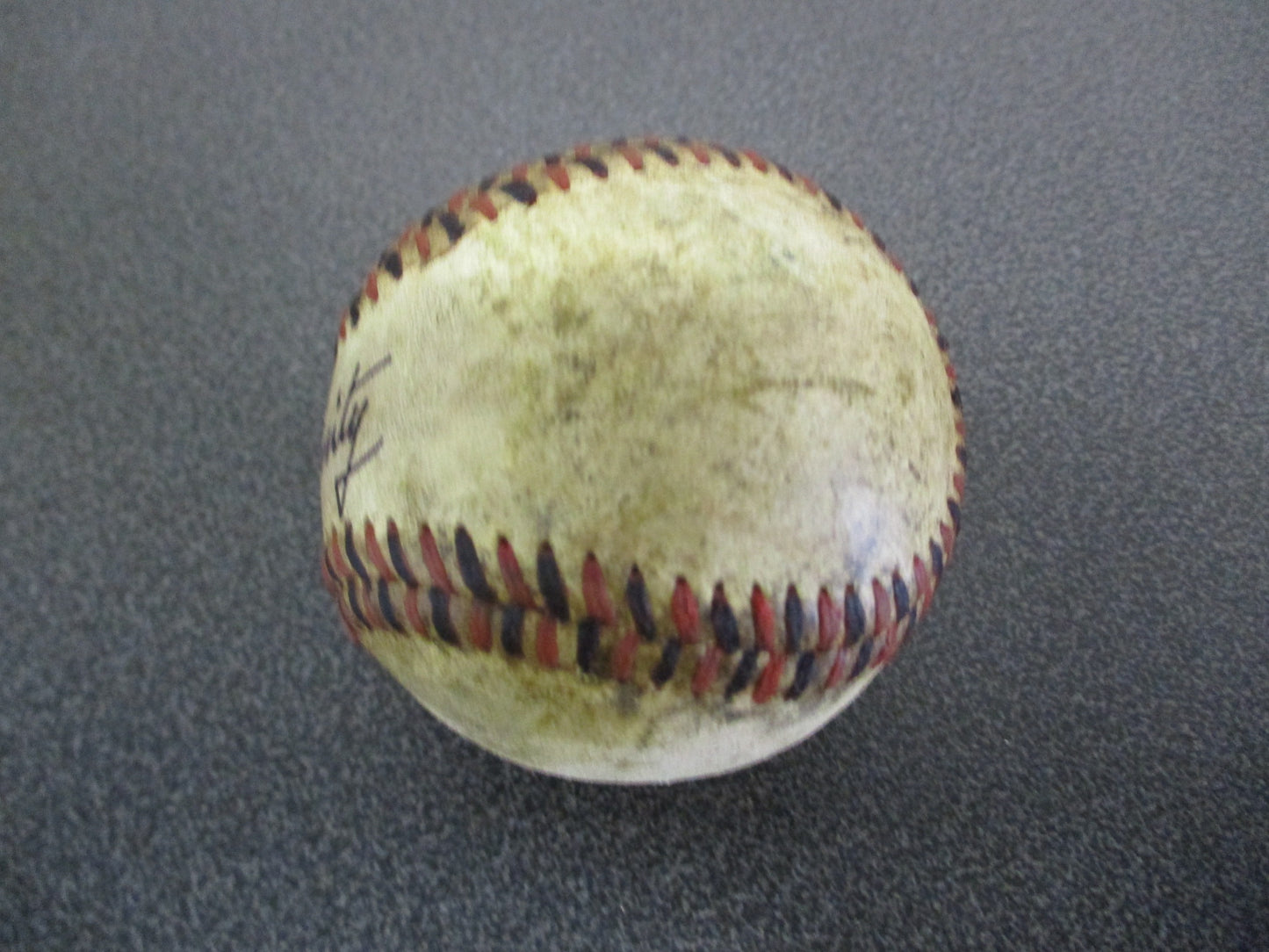 Joe McGinnity Single Signed 1910's Black & Red Stitched Official Baseball