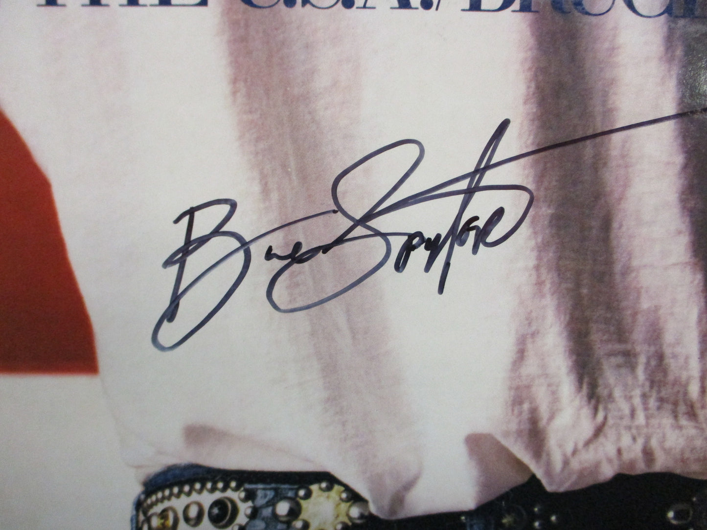 Authentic Bruce Springsteen Signed "Born in the USA" Album Cover with Certificate of Authenticity (COA)