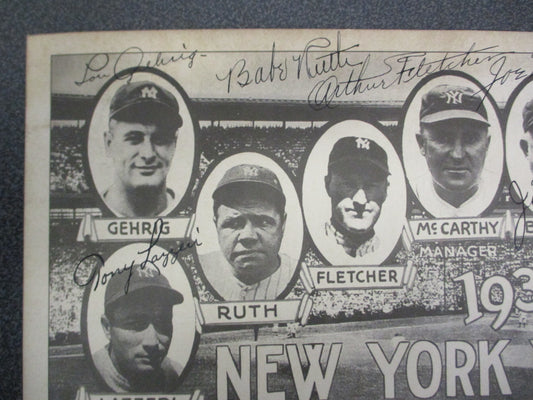 1932 New York Yankees Signed Team Photo PSA/COA