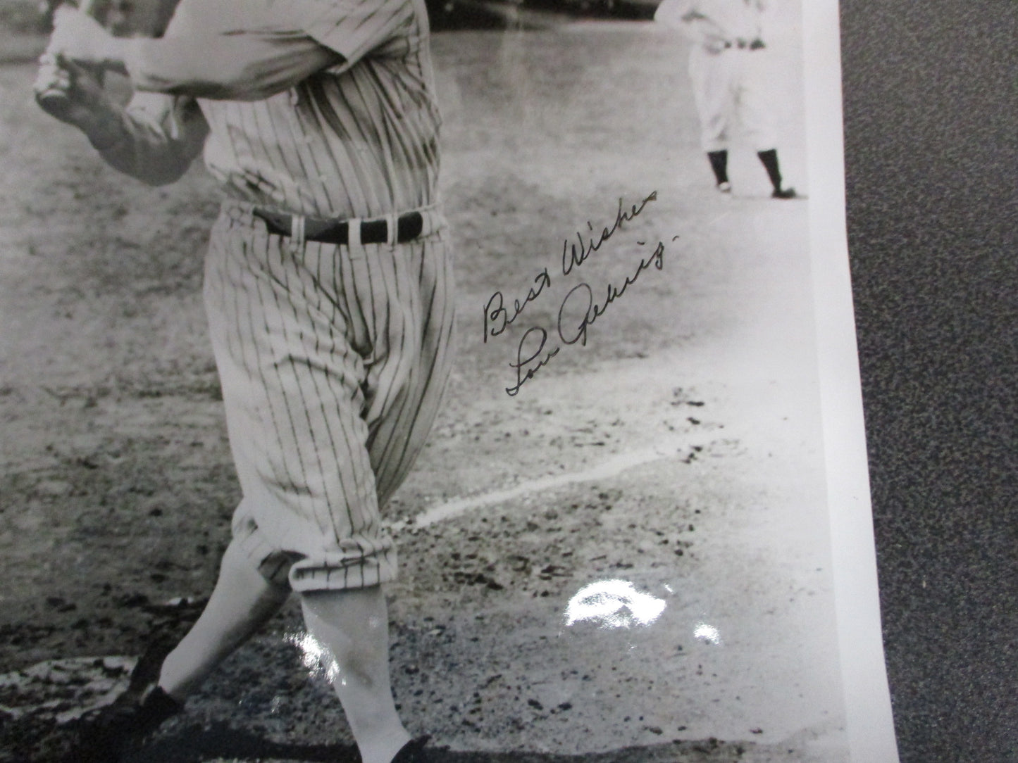 Lou Gehrig Yankees Signed Photo "Best Wishes" 9 1/2" x 8" Circa 1930's
