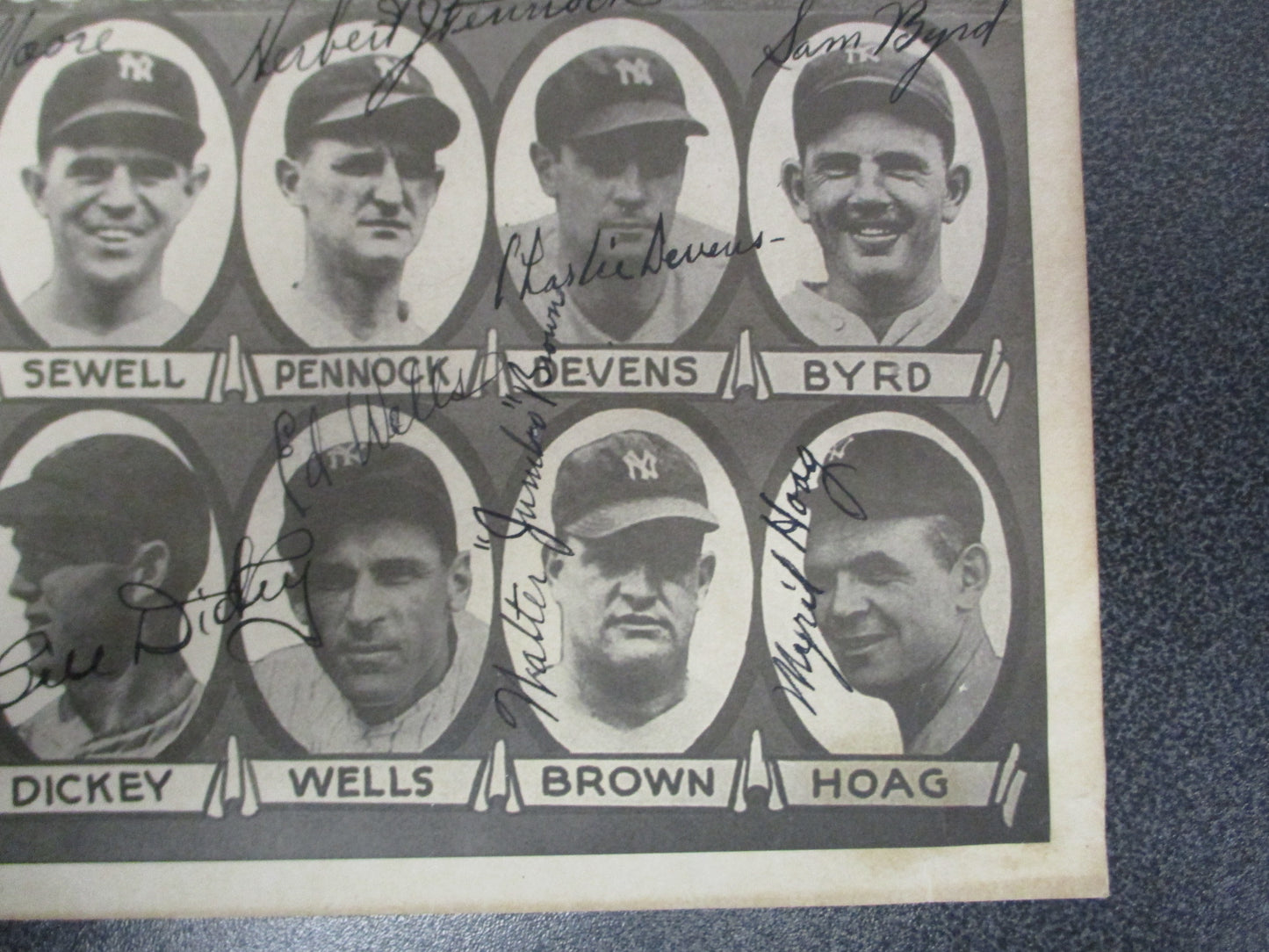 1932 New York Yankees Signed Team Photo PSA/COA