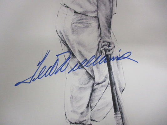 Ted Williams Boston Red Sox Signed Photo Sketch w/ COA 8" x 10"