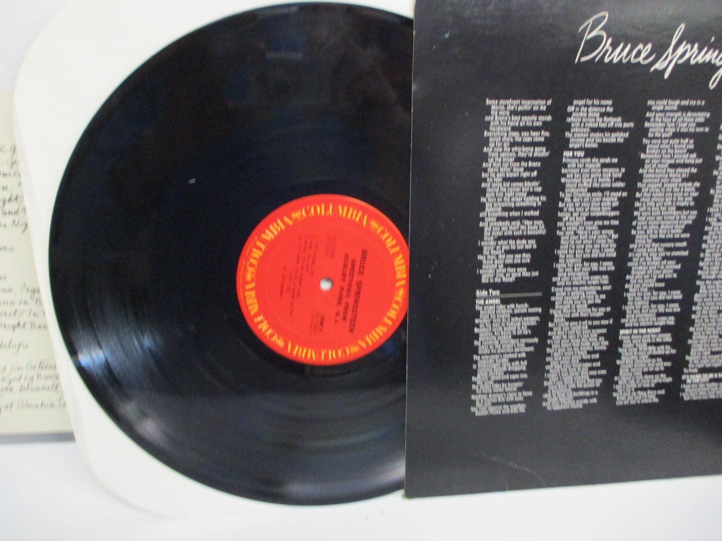 Rare Bruce Springsteen Autographed "Greetings from Asbury Park" Album Cover with Certificate of Authenticity (COA)