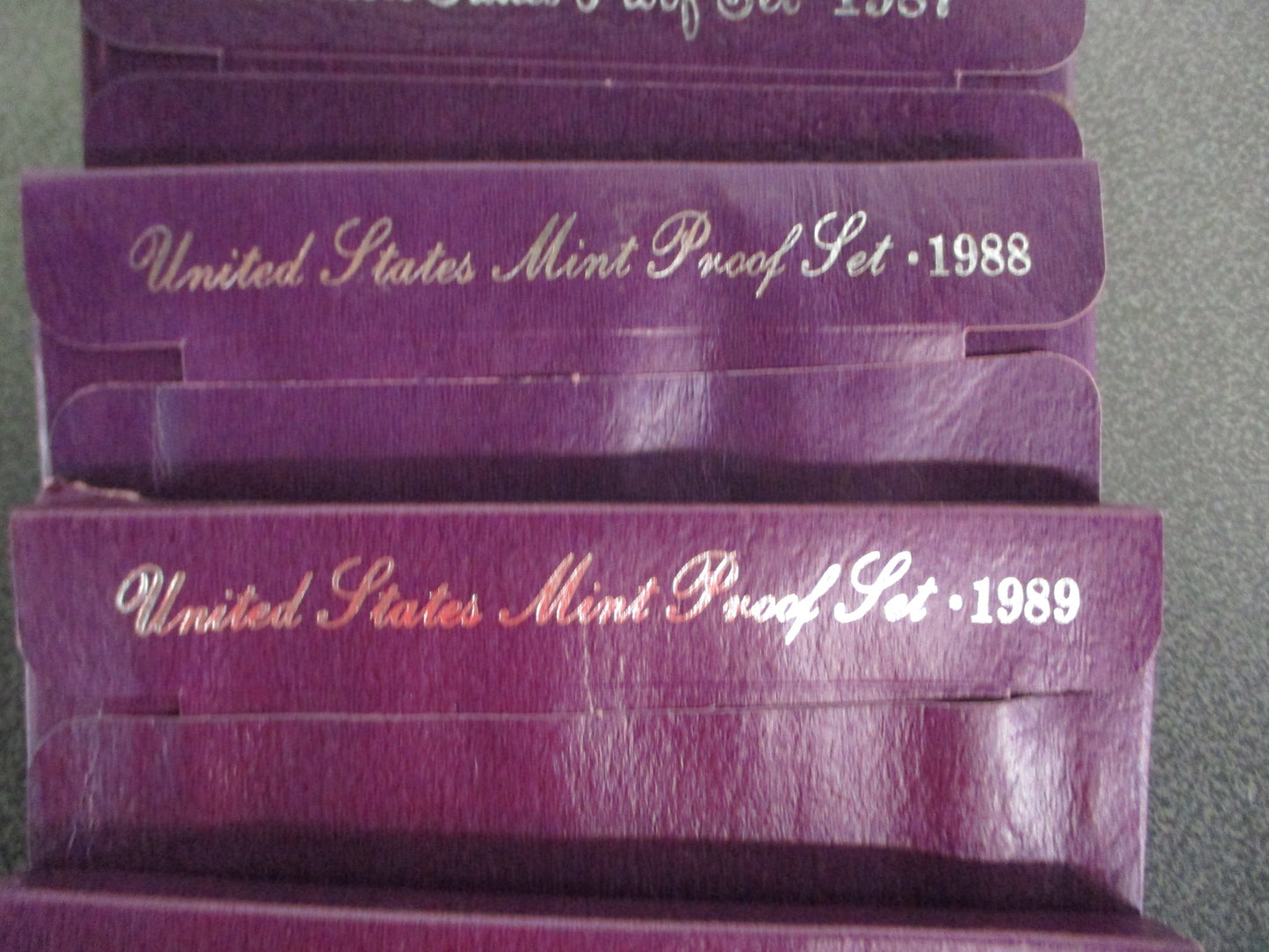Lot of 6 United States Mint Proof Sets 1986 - 1991
