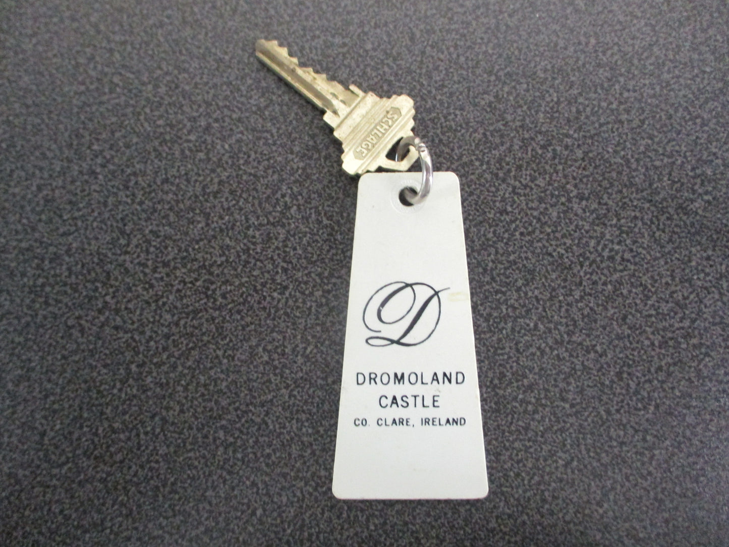 Vintage Dromoland Castle Hotel Clare, Ireland Room Key and Plastic Fob