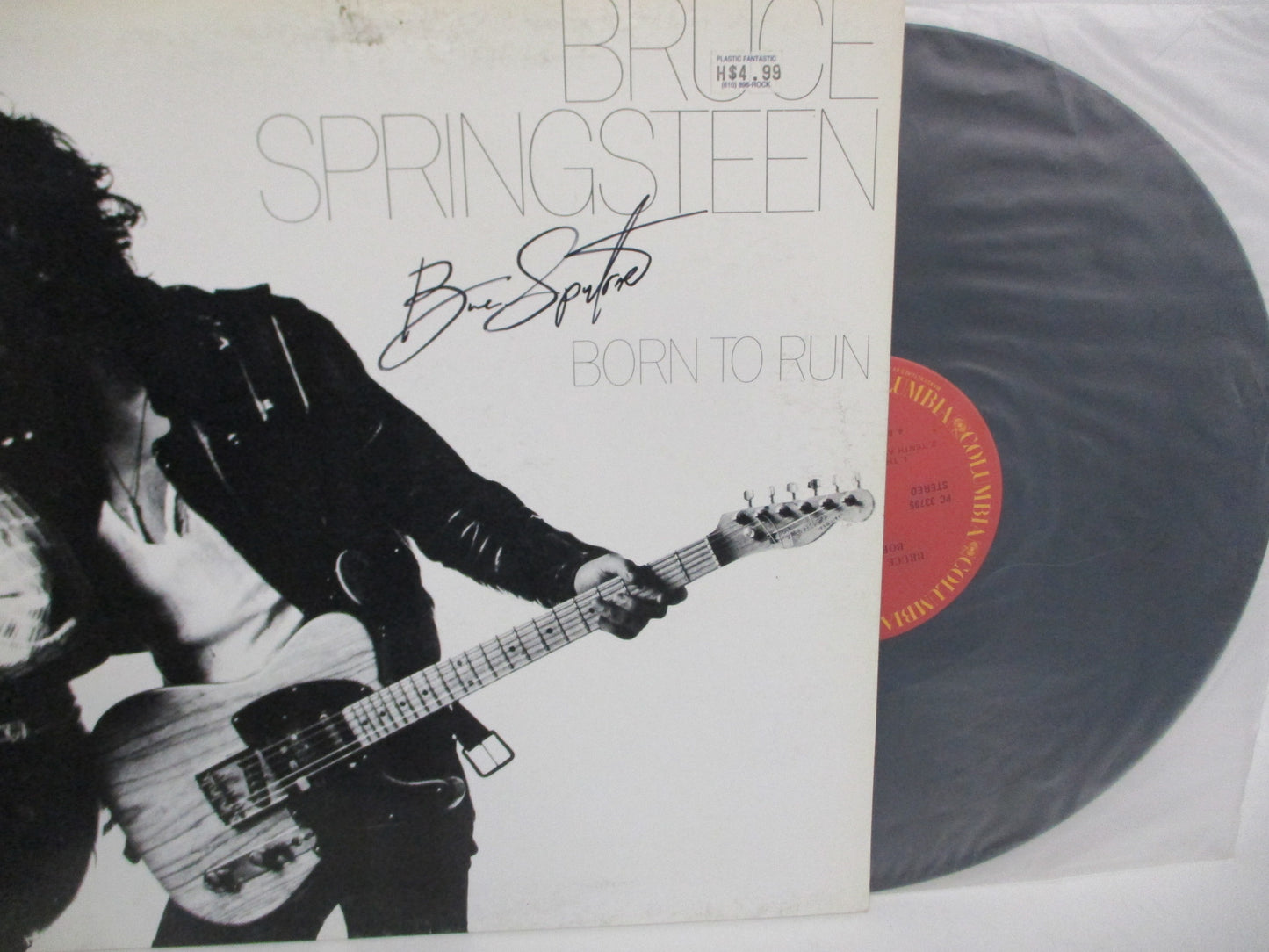 Authentic Bruce Springsteen Autographed "Born to Run" Album Cover with Certificate of Authenticity (COA)