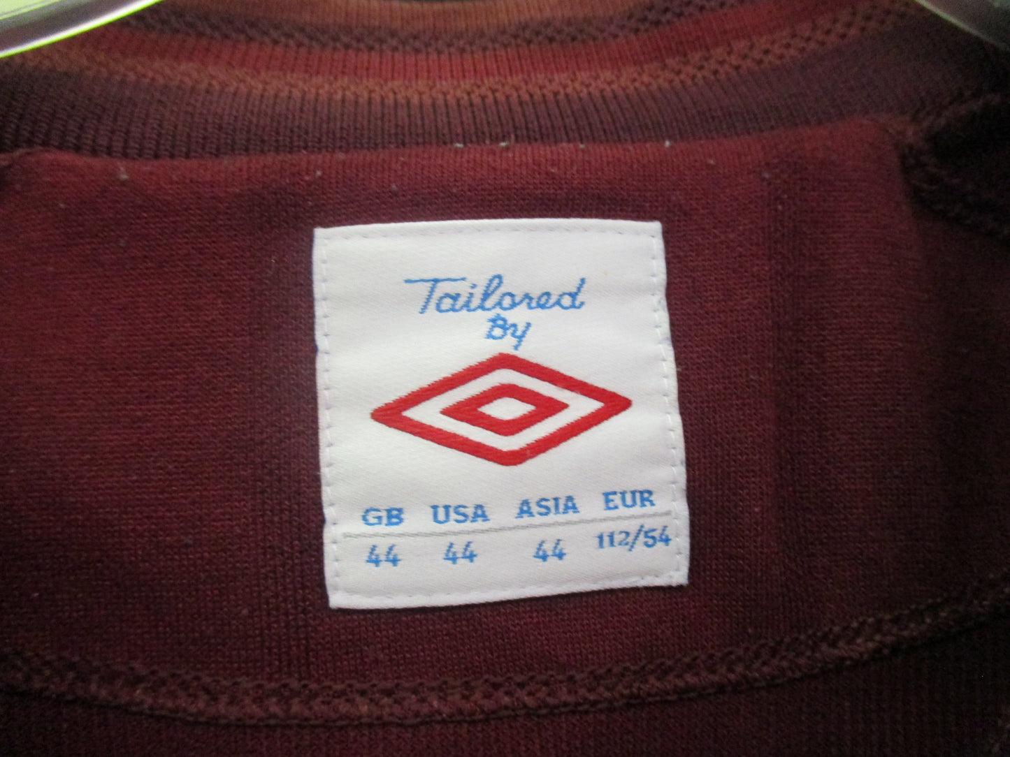 Umbro Manchester City Maroon Champions #12 Jersey, Size 44