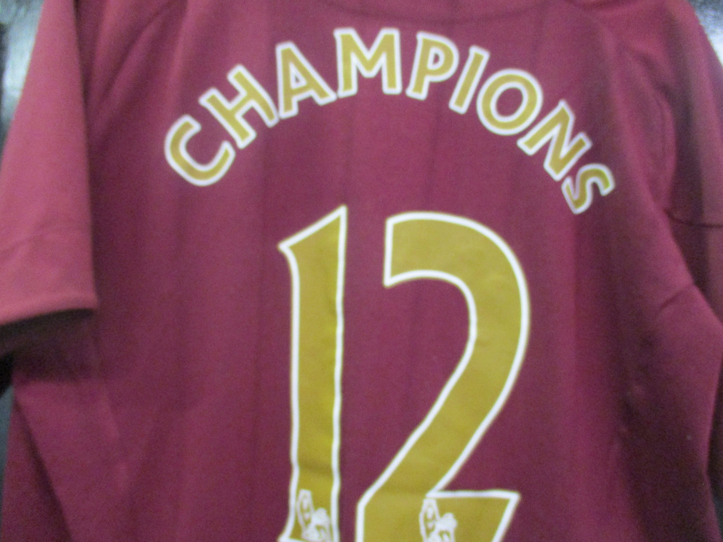 Umbro Manchester City Maroon Champions #12 Jersey, Size 44