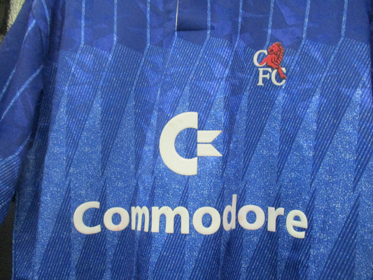 Scoredraw Vintage Retro Chelsea FC Commodore Shirt, Size M