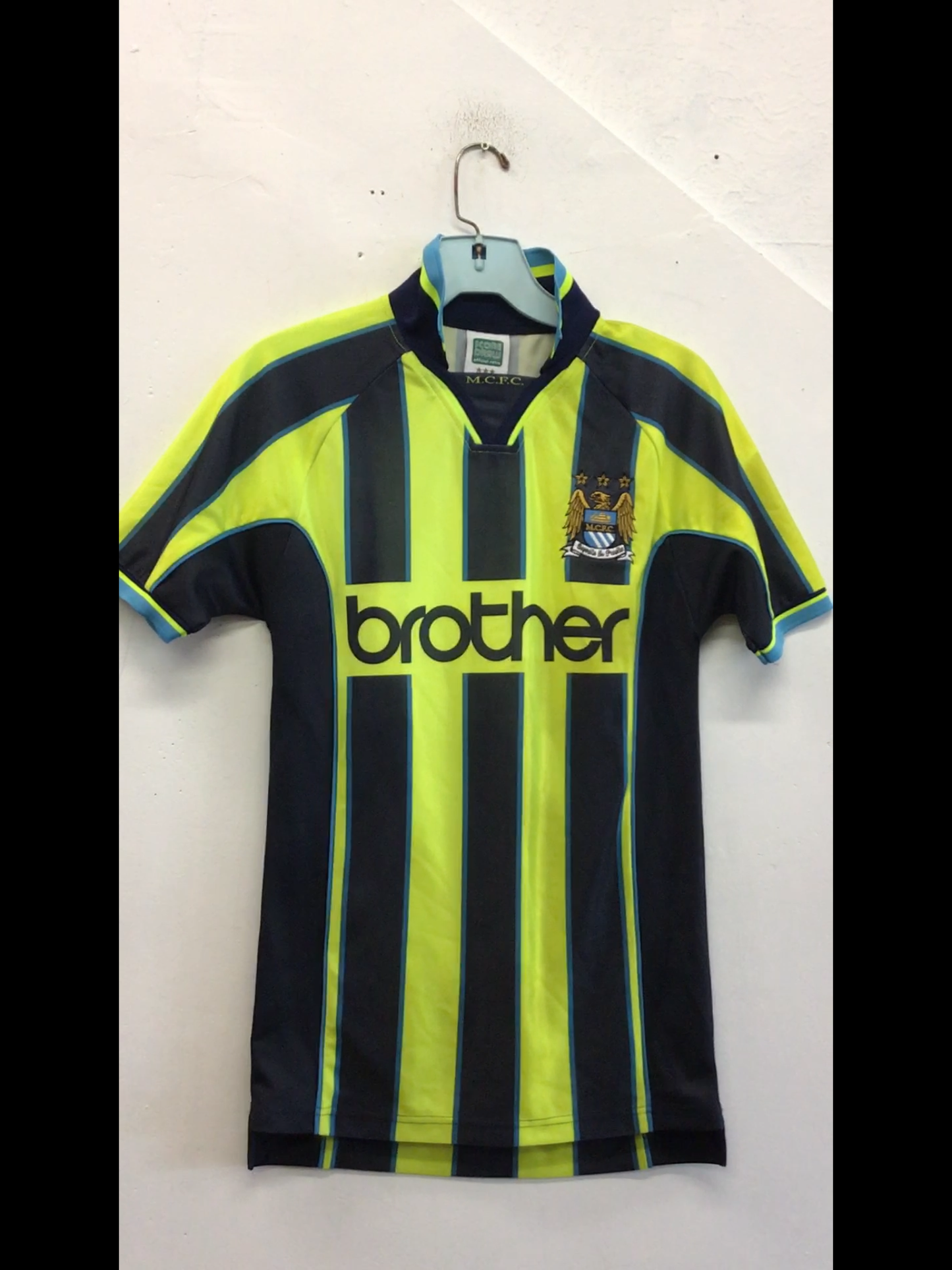 Scoredraw Official Retro MCFC Man City FC Shirt, Size S