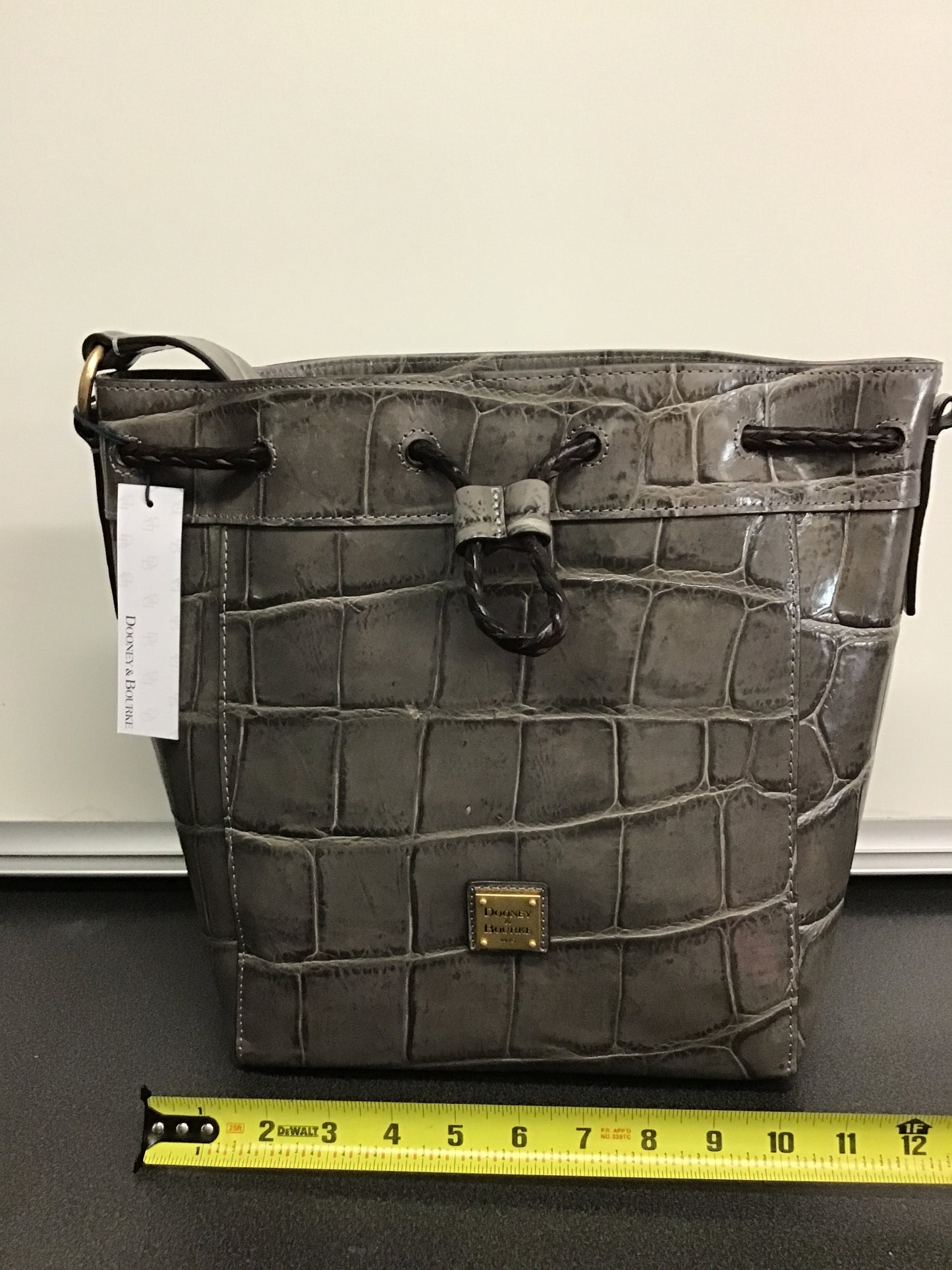 Dooney & Bourke Smoke Hattie Drawstring Bucket Bag-NWT