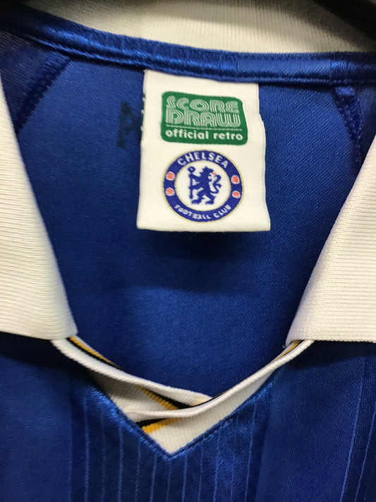 Scoredraw Retro Chelsea European Winners Cup Final 1998 Shirt, Size S