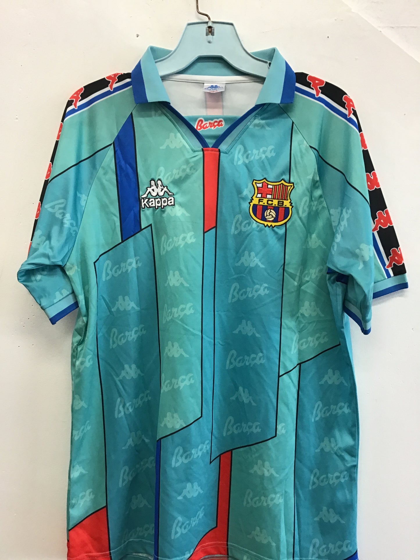 Kappa FCB Barca Figo #7 Jersey Shirt, Size L