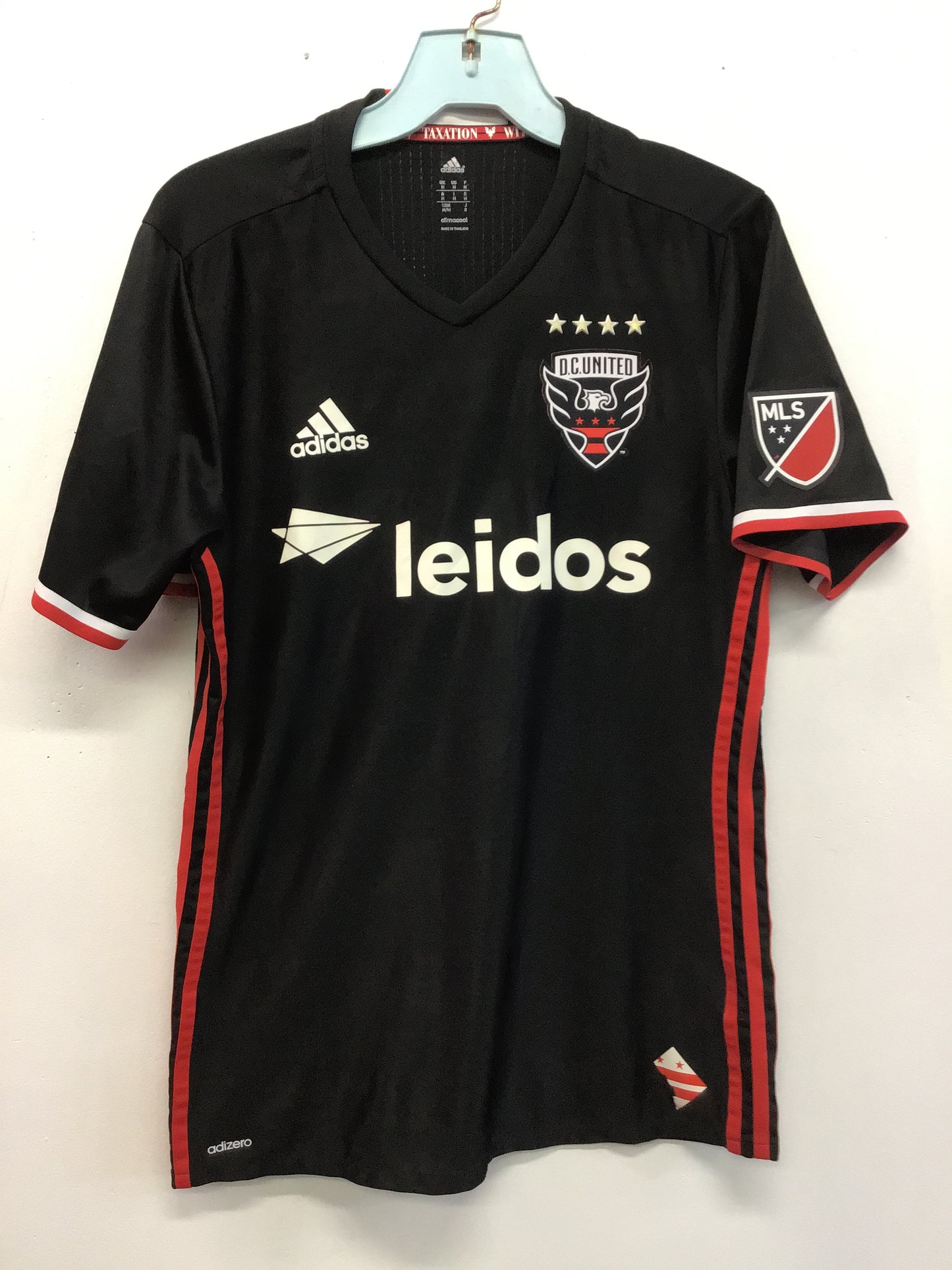 Adidas D.C. United 2016 Black Leidos Jersey, Size M