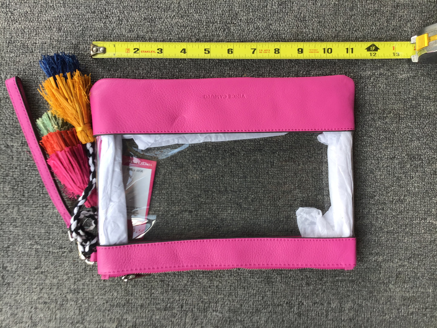 Vince Camuto Thore Pouch Phlox Pink/Clear-New
