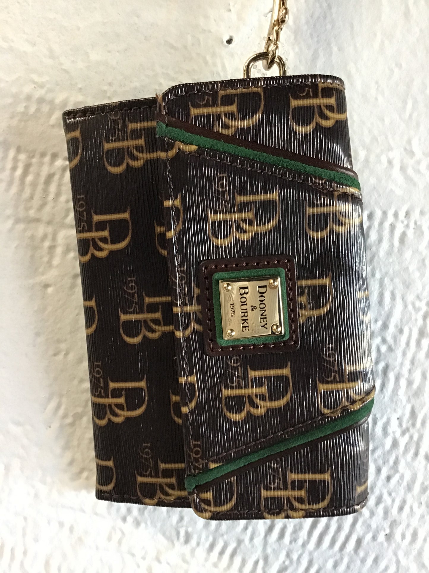 Dooney & Bourke Monogram Leather Wristlet-NWOT