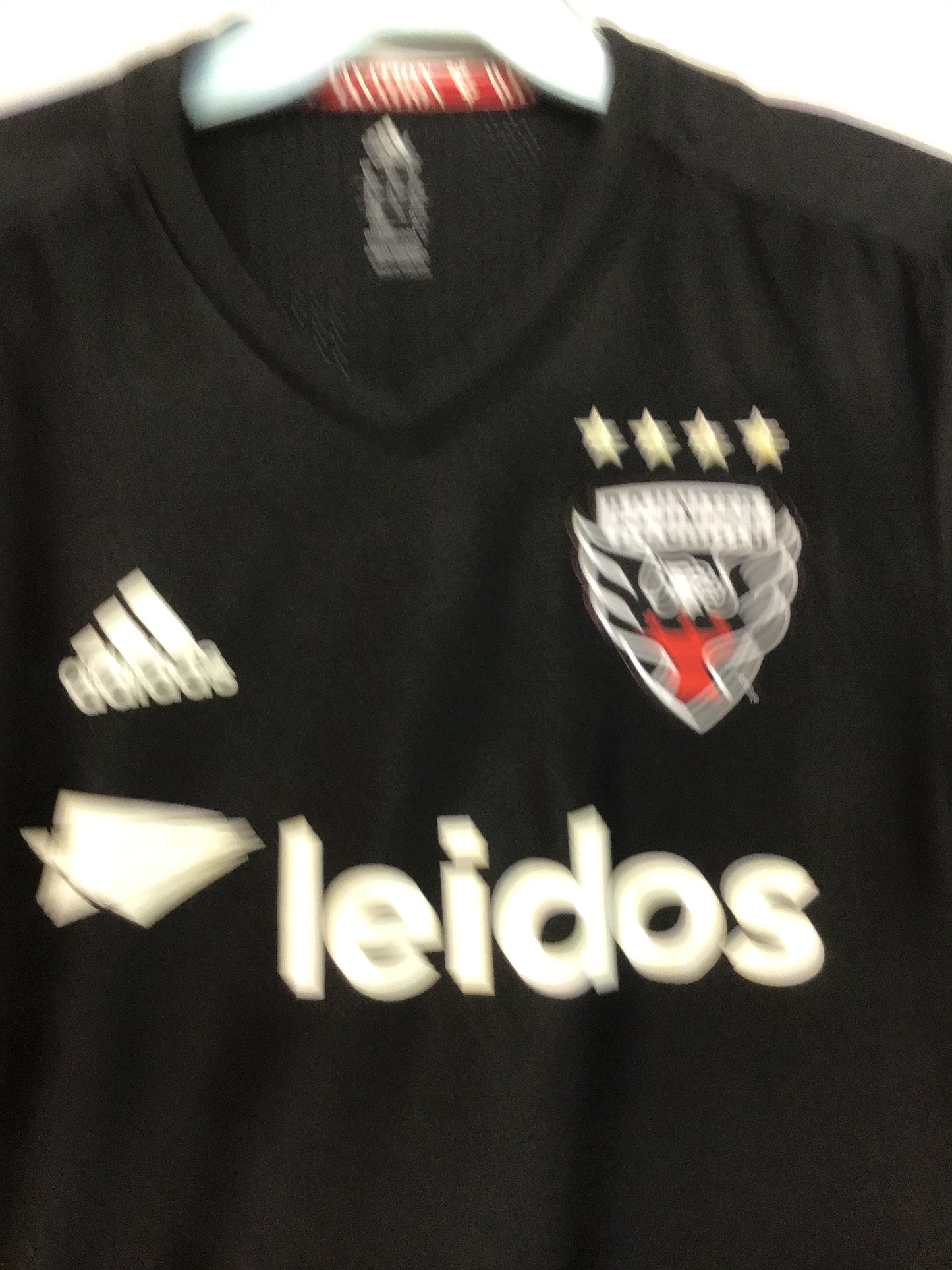 Adidas D.C. United 2016 Black Leidos Jersey, Size M