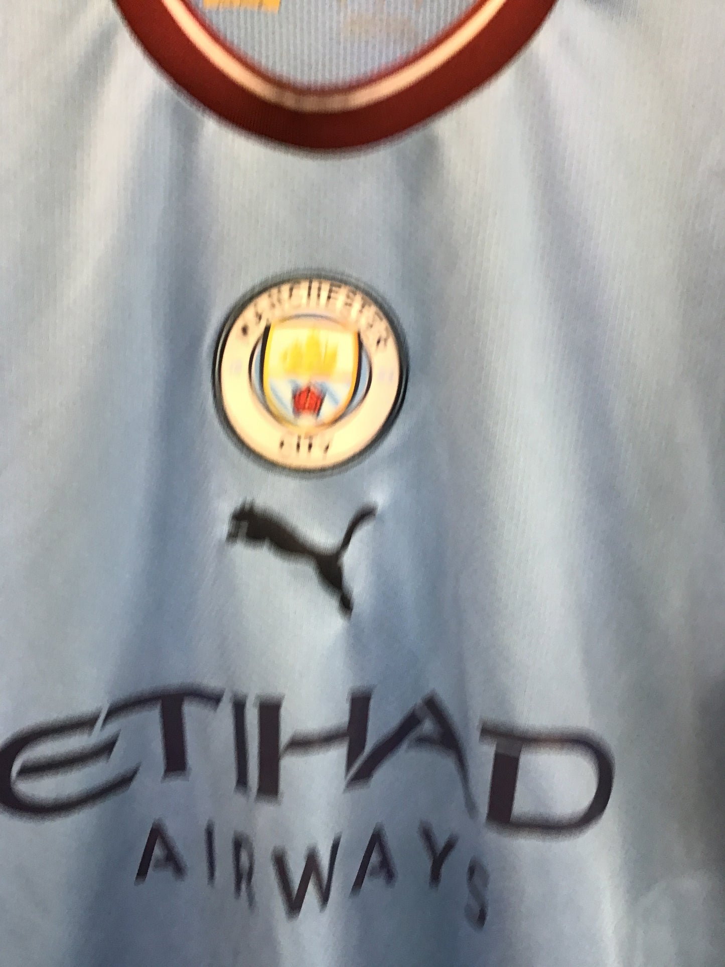 Puma Manchester City 2017 Authentic Jersey, Size M
