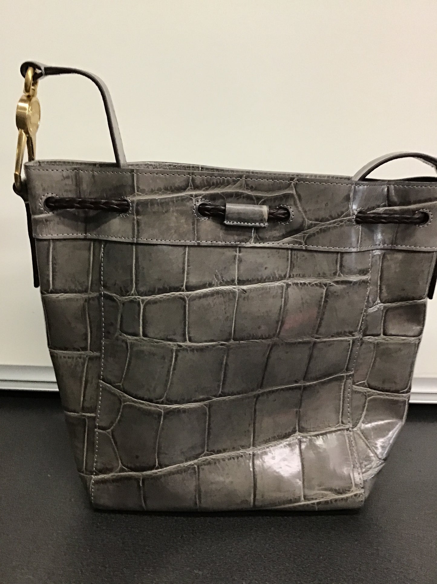 Dooney & Bourke Smoke Hattie Drawstring Bucket Bag-NWT