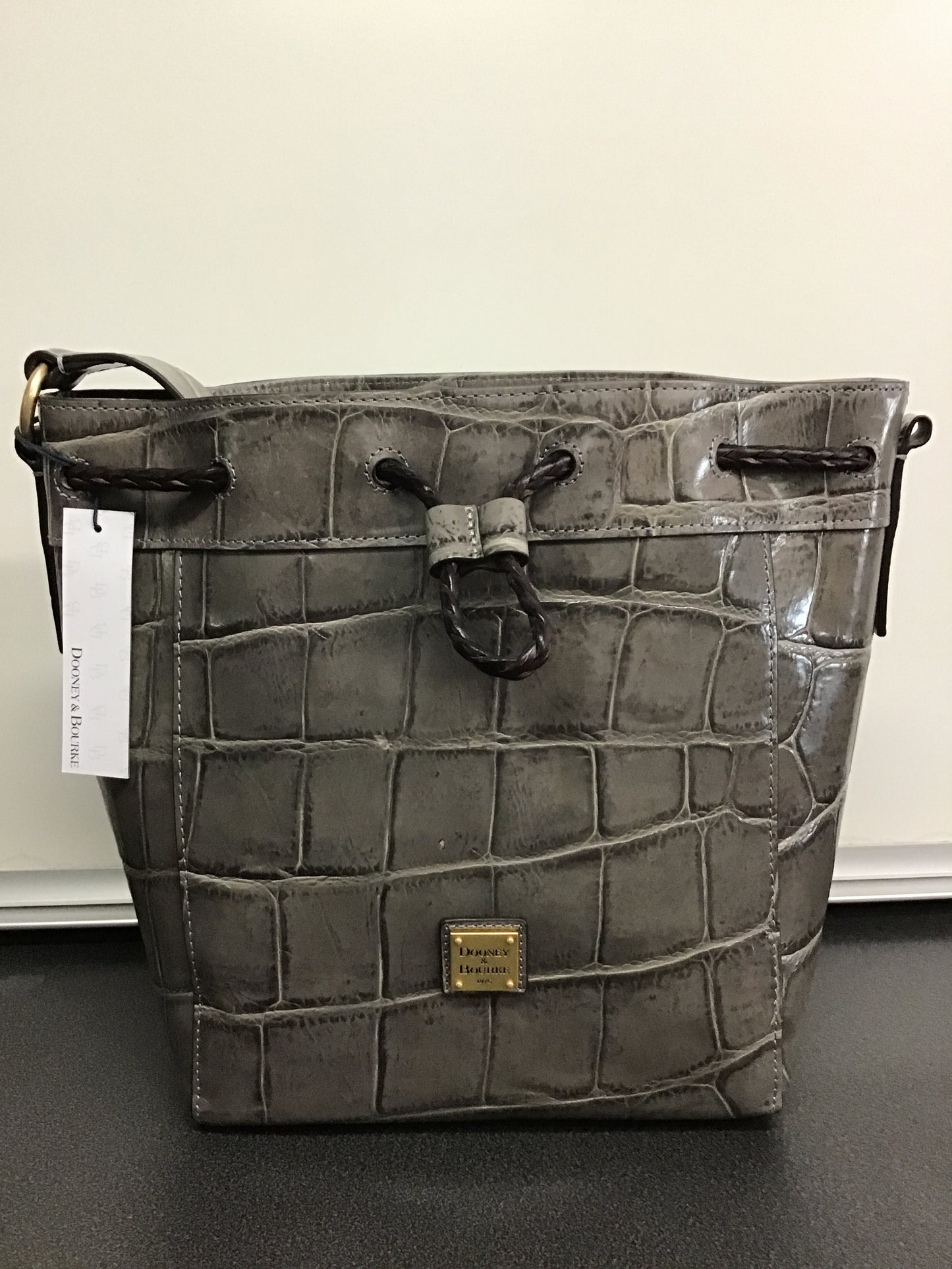 Dooney & Bourke Smoke Hattie Drawstring Bucket Bag-NWT