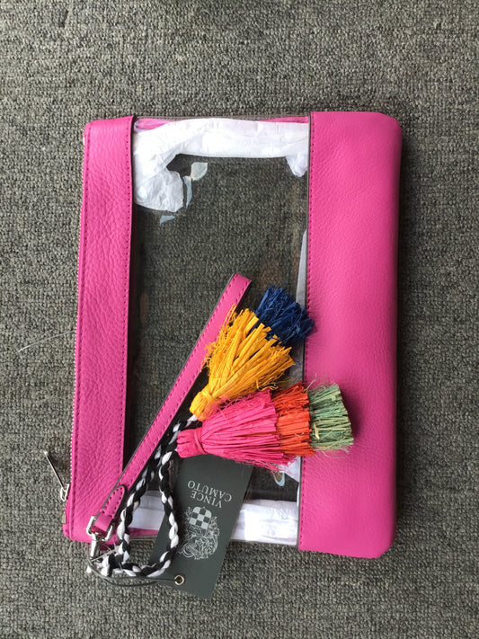 Vince Camuto Thore Pouch Phlox Pink/Clear-New