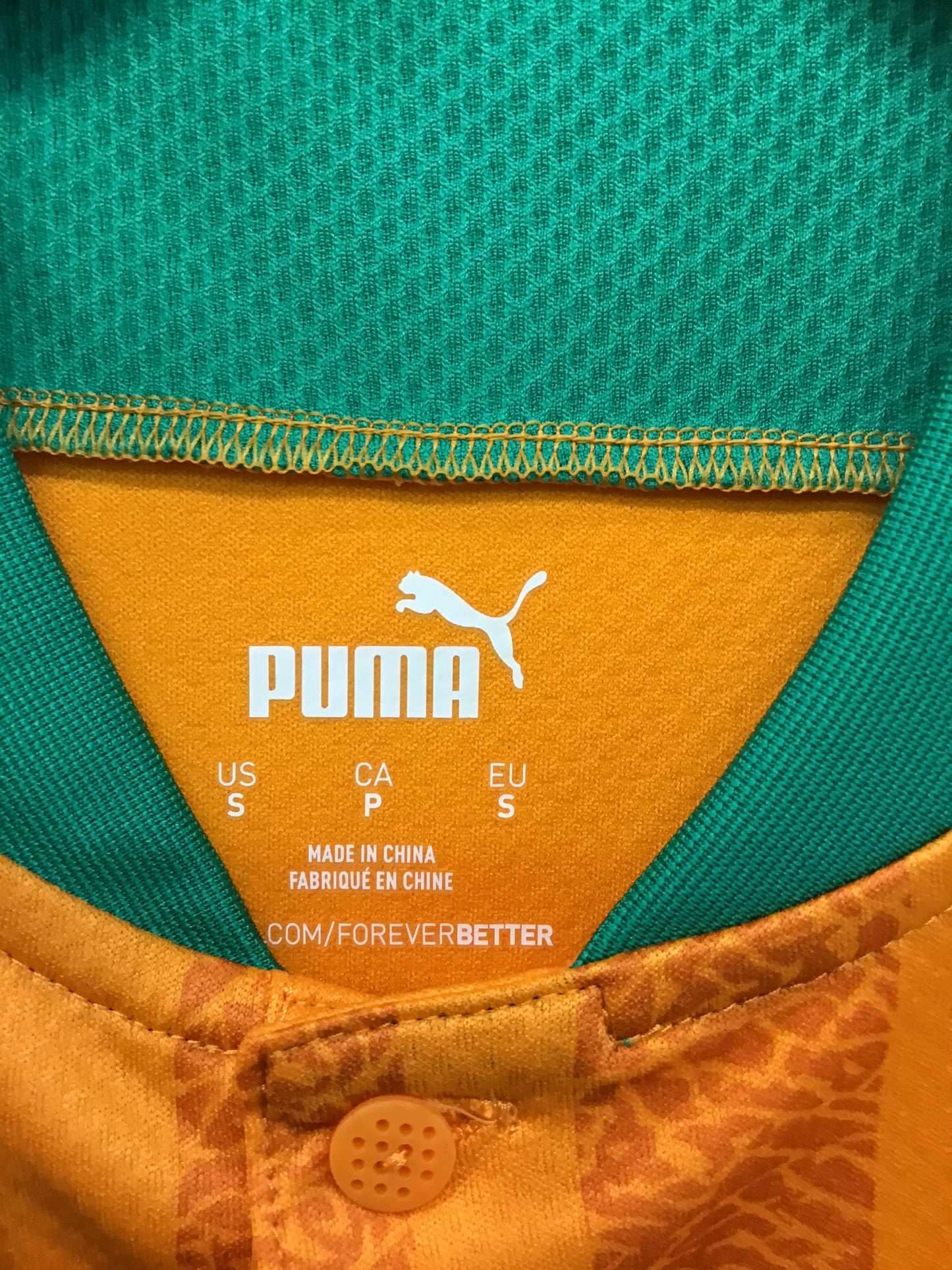 Puma Cote D’Ivoire Ivory Coast Authentic Licensed Jersey, Size S