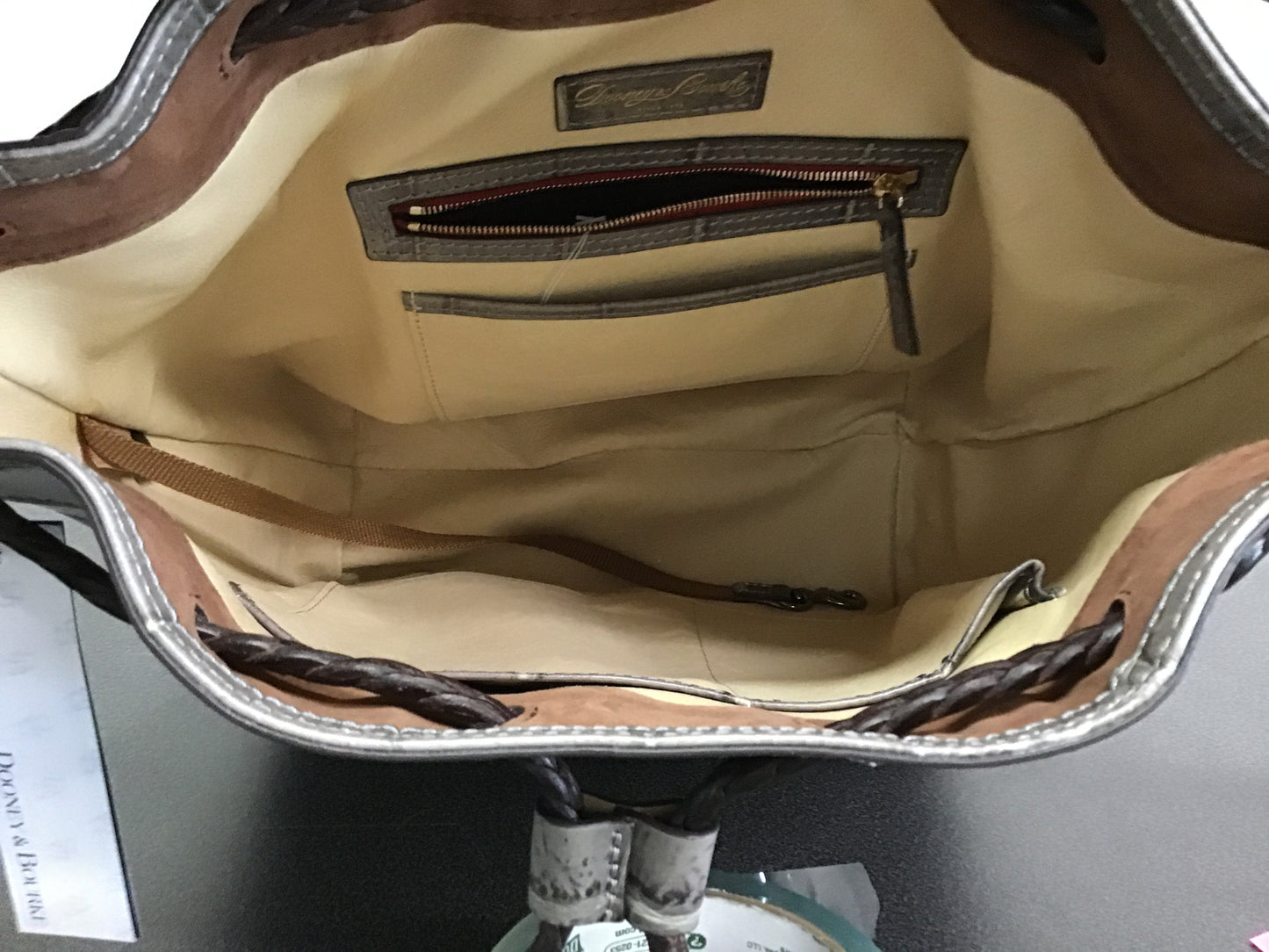 Dooney & Bourke Smoke Hattie Drawstring Bucket Bag-NWT