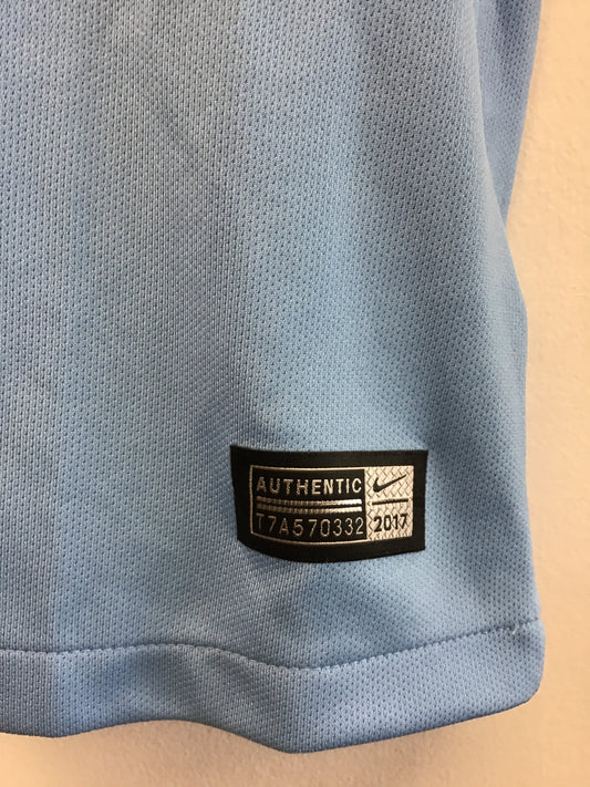 Nike Manchester City Authentic 2017 Jersey, Size M
