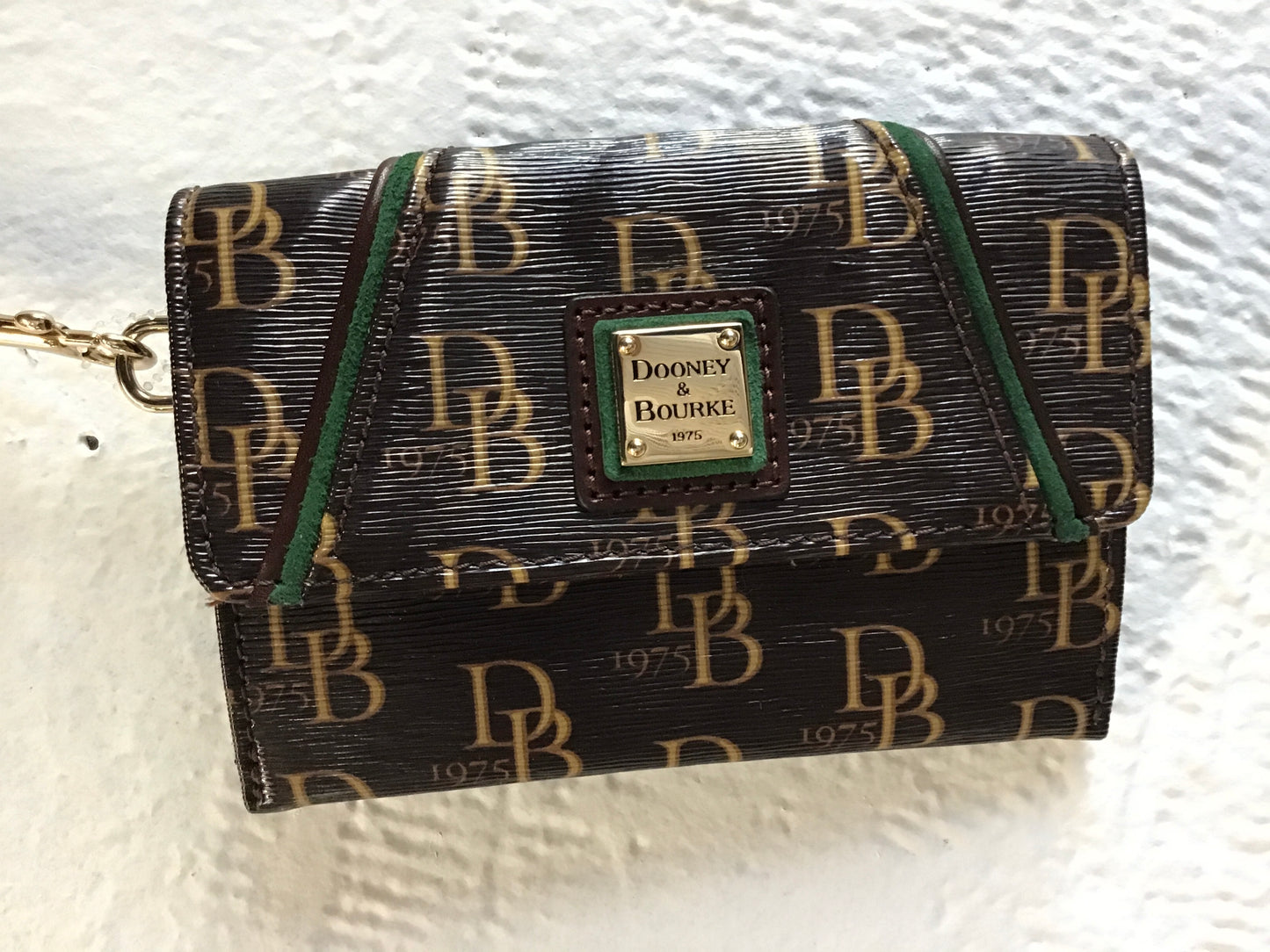 Dooney & Bourke Monogram Leather Wristlet-NWOT