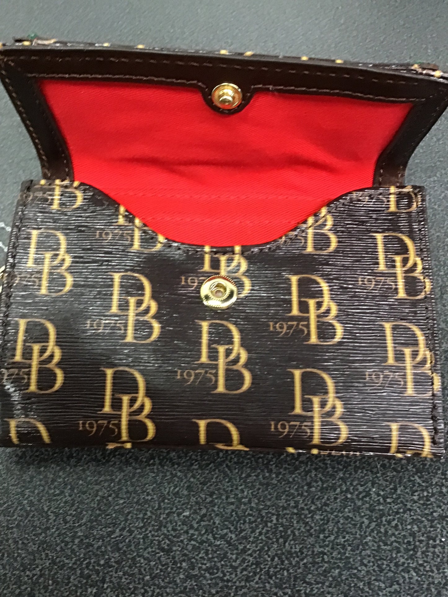Dooney & Bourke Monogram Leather Wristlet-NWOT