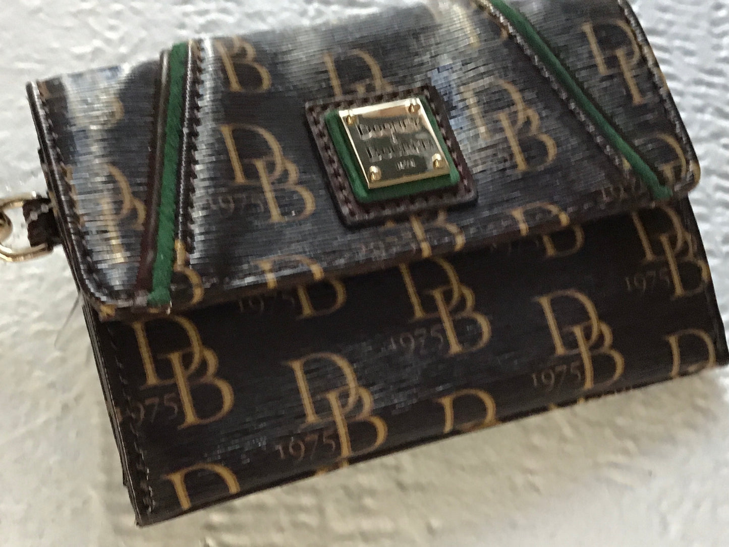 Dooney & Bourke Monogram Leather Wristlet-NWOT