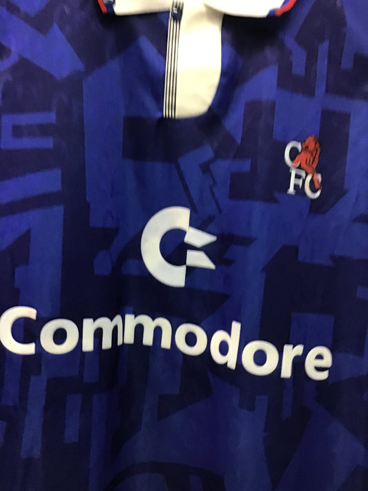 Scoredraw Retro Chelsea FC Commodore Shirt, Size M