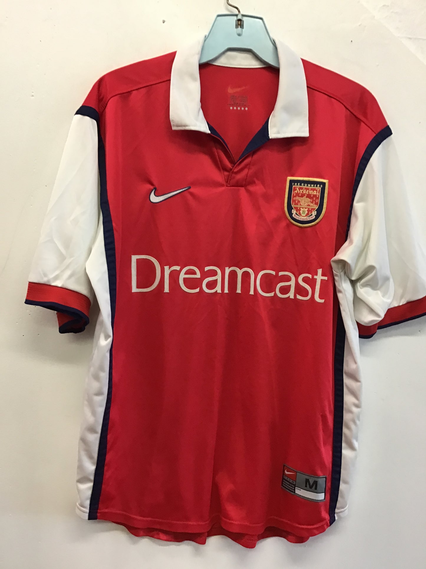 Nike Arsenal Gunners Dreamcast Engineered 98-99 Home Jersey, Size M