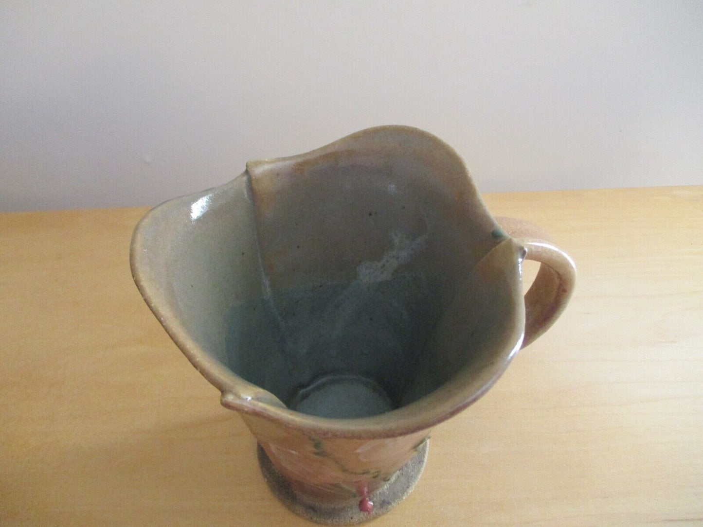 Vintage Robert Maxwell Art Pottery Mug 5 1/4"" Signed Rare Signed Brown/Green