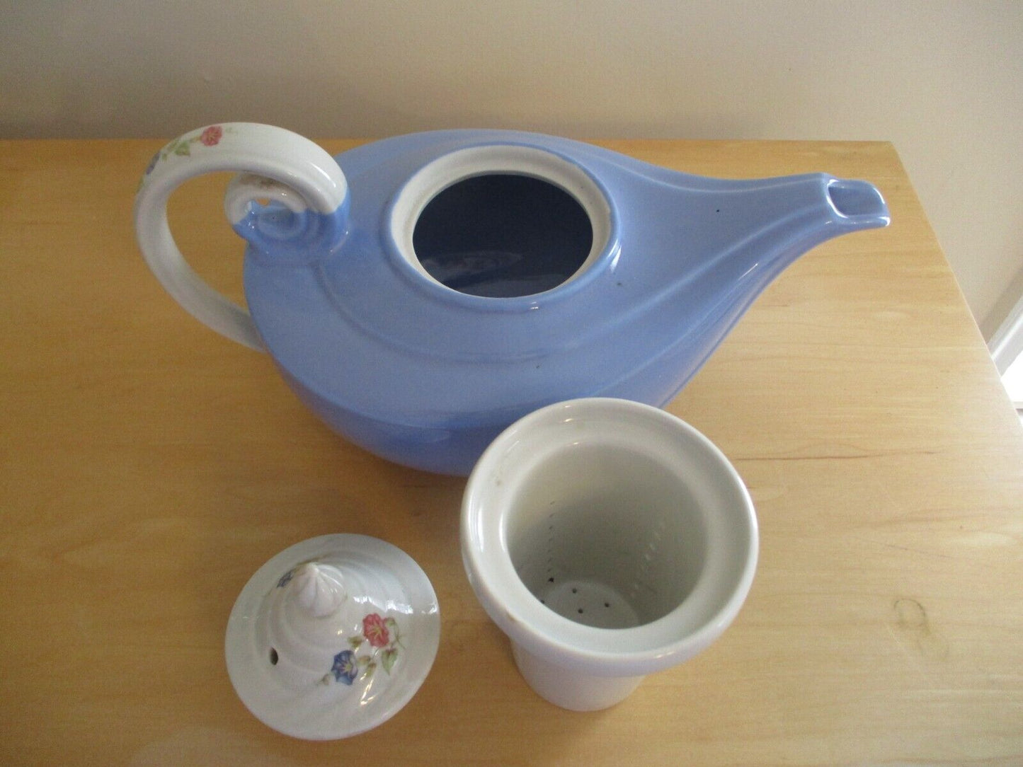 Vintage Halls Superior Quality Kitchenware Bone China Floral Aladdin Teapot