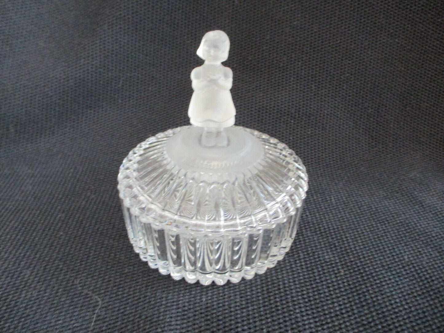Goebel Hummel Lead Crystal Trinket Box Avon 1993 Flower Girl Frosted