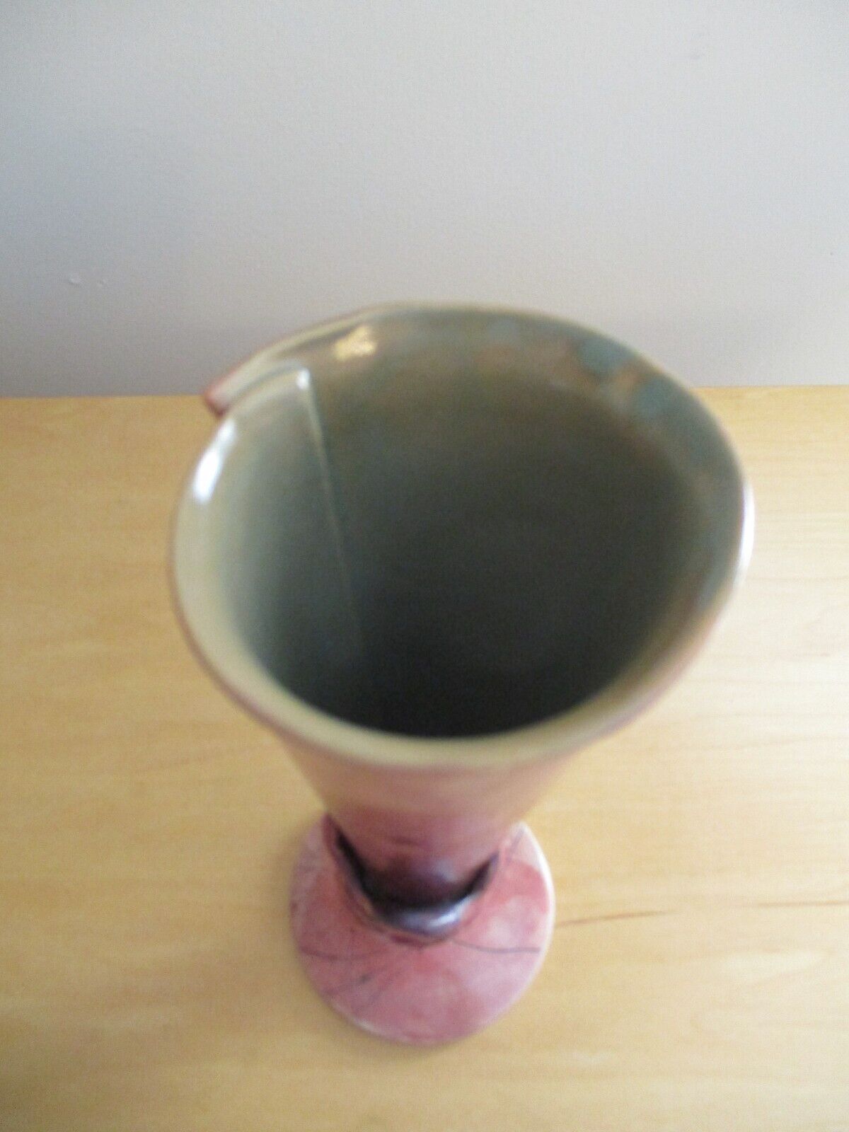 R Maxwell Art Pottery Vase 8 1/2" Signed Rare Signed