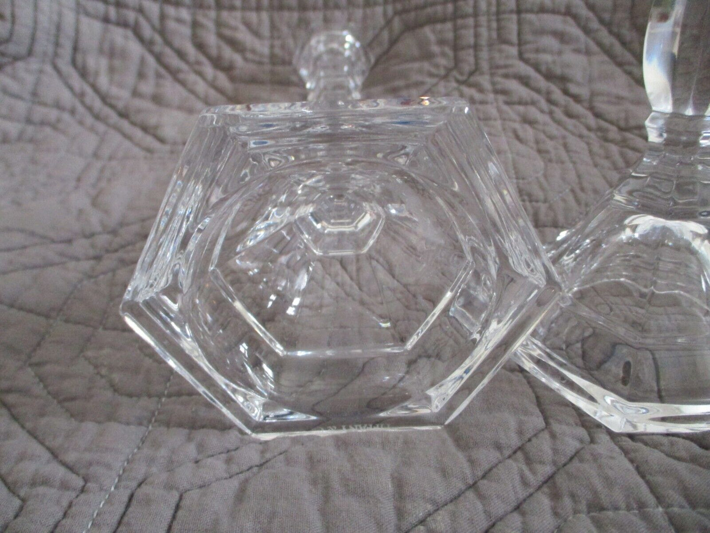 Tiffany & Co. (2) Crystal Hampton 9" Candlestick Holders