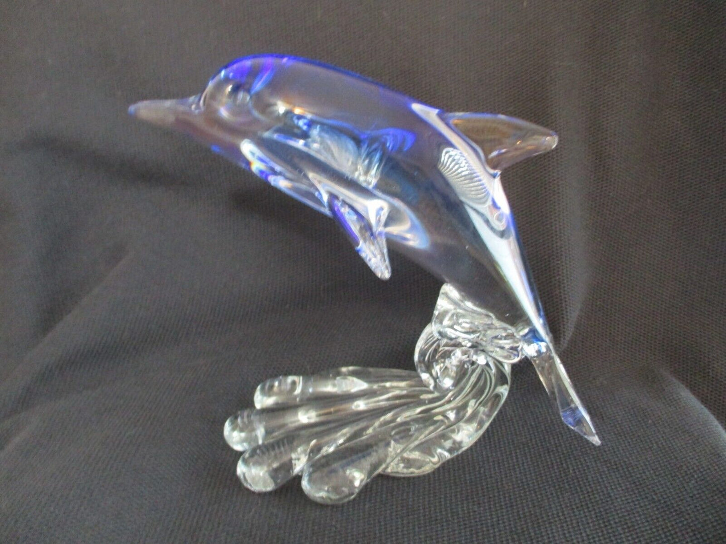 Dynasty Gallery Art Glass Dolphin Porpoise Paperweight Sculpture Figurine
