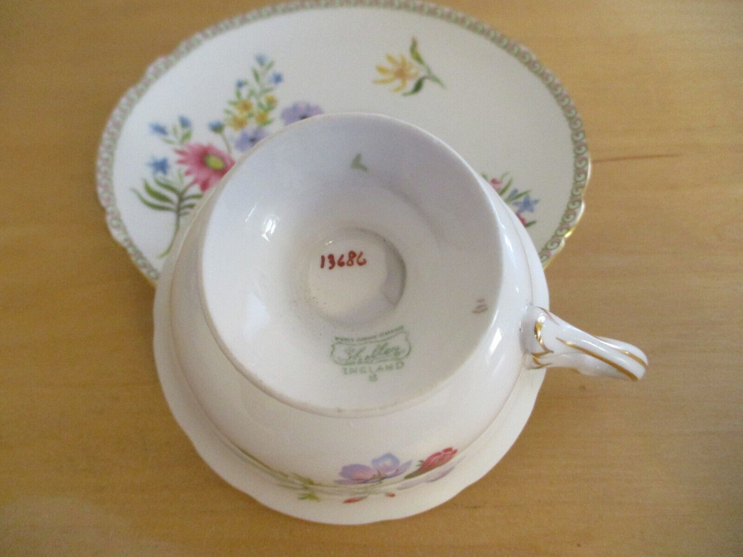 Vintage Shelley Tea Cup & Saucer - "WILD FLOWERS" # Z13686